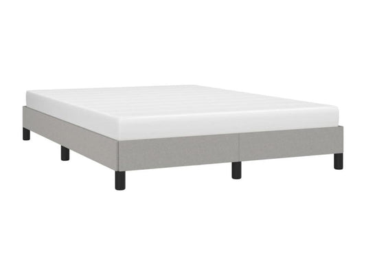 Light gray bed frame 140x190 cm Fabric