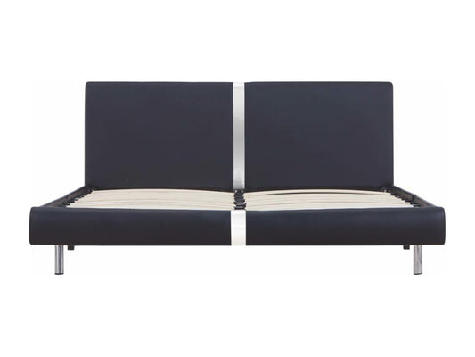 Black Faux Leather Bed Frame 120x200 cm