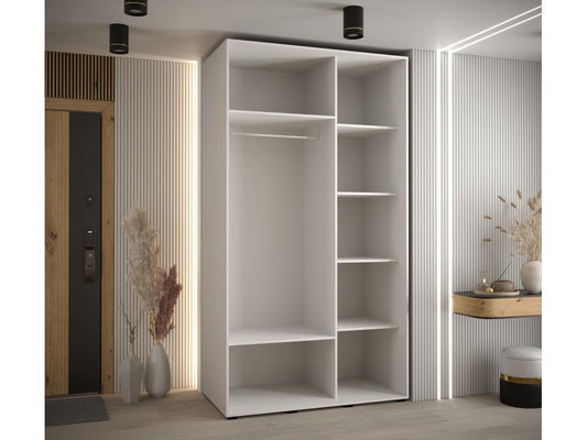 Doucezen 5 Sliding Door Wardrobe 235.2/140/60 2 Doors White/Doucezen/Black