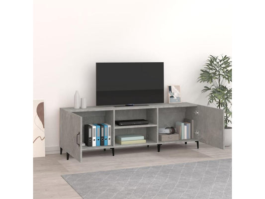 Concrete grey TV stand 150x30x50 cm engineered wood