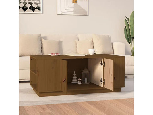 Coffee table, honey brown, 100x50x41 cm, solid pine wood