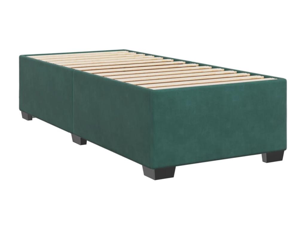 Doucezen bed base with dark green mattress 90x190 cm