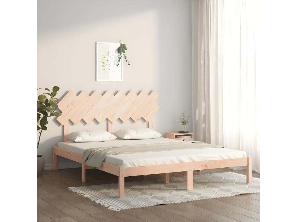 Bed frame without mattress, 160x200 cm, solid wood