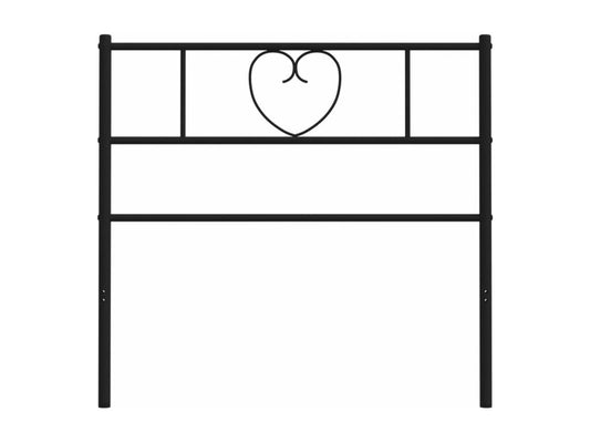 Black metal headboard 107cm