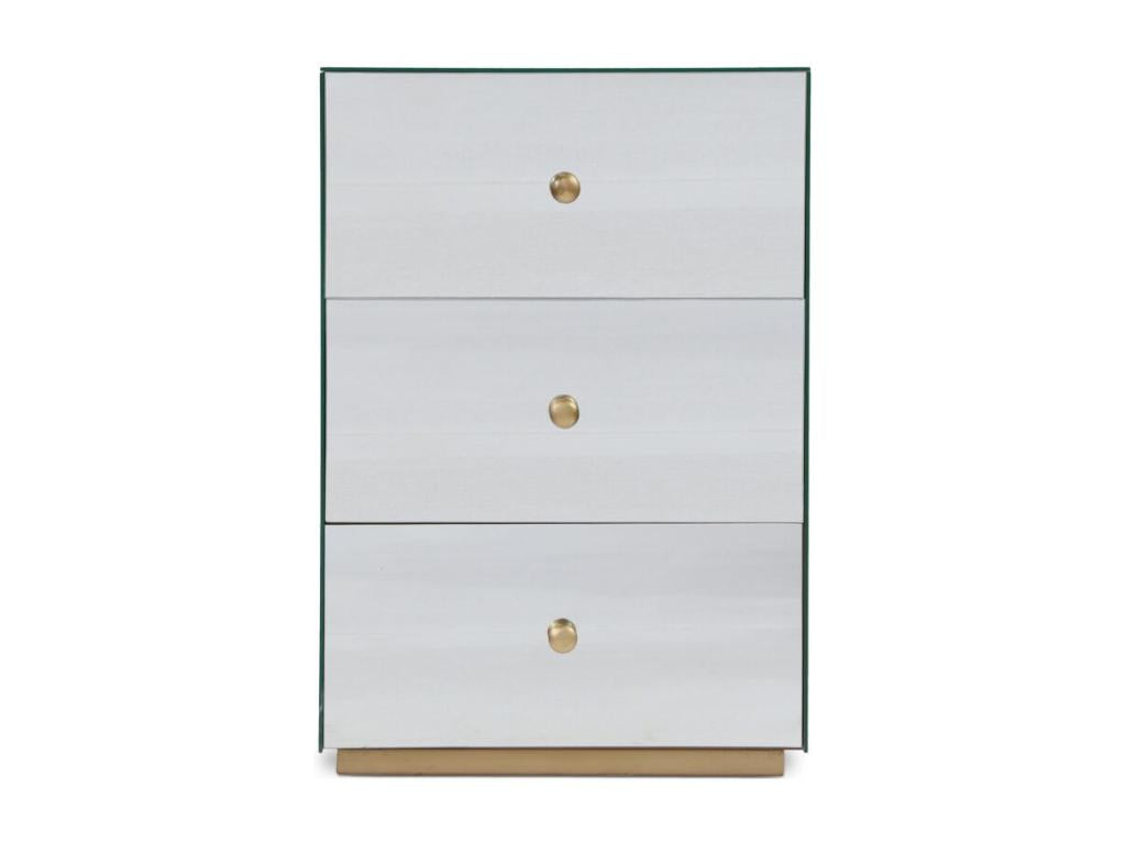 Homzora Bedside Table 63cm Transparent / Gold