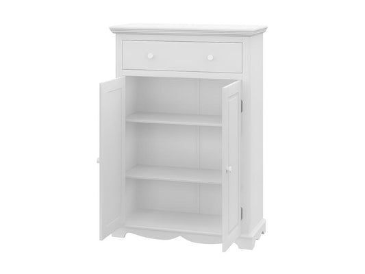 Le Parisien Charme White Buffet with 2 Doors, 1 Drawer, and 2 Shelves, 94x134x42 cm