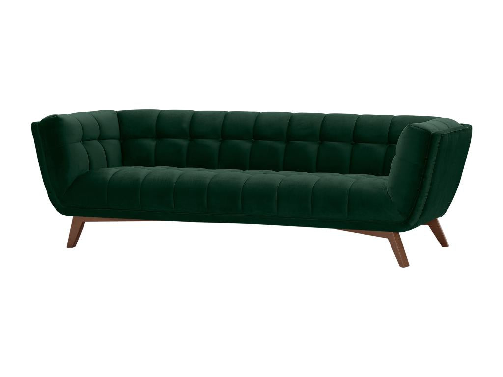 3-seater sofa in dark green velvet - Doucezen