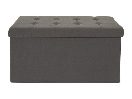Homzora Folding Bench Storage Box, Grey