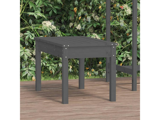 Grey garden bench 80x44x45 cm solid pine wood