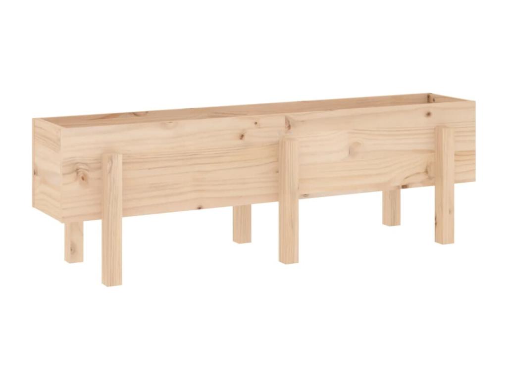 Raised garden bed 121x30x38 cm solid pine wood
