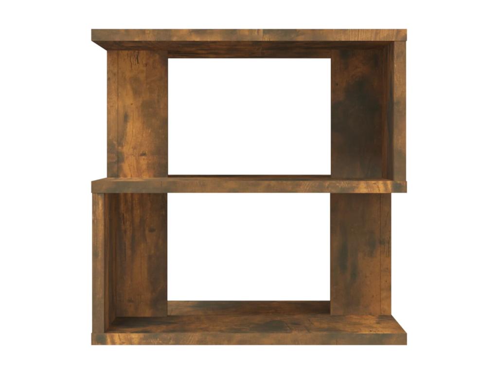 Smoked Oak Side Table 40x40x40 Engineered Wood