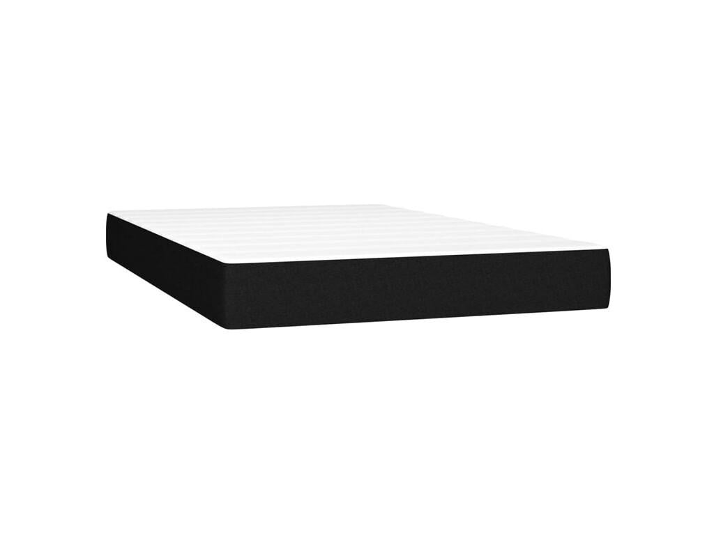 Doucezen bed base with LED mattress, black, 120x200 cm, fabric