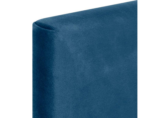 Homzora Smooth Velvet Headboard with Buttons 160x105 with Bed Legs 150/160 - Blue