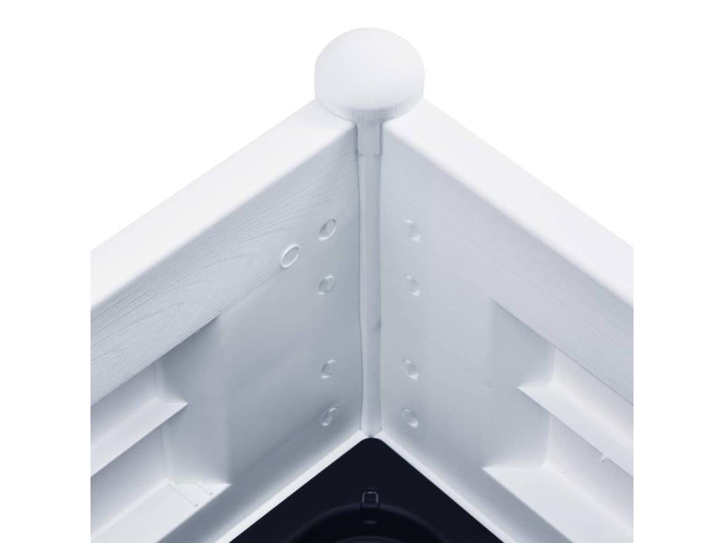 Raised bed planter, white, 100x43x35 cm, 02 0001224