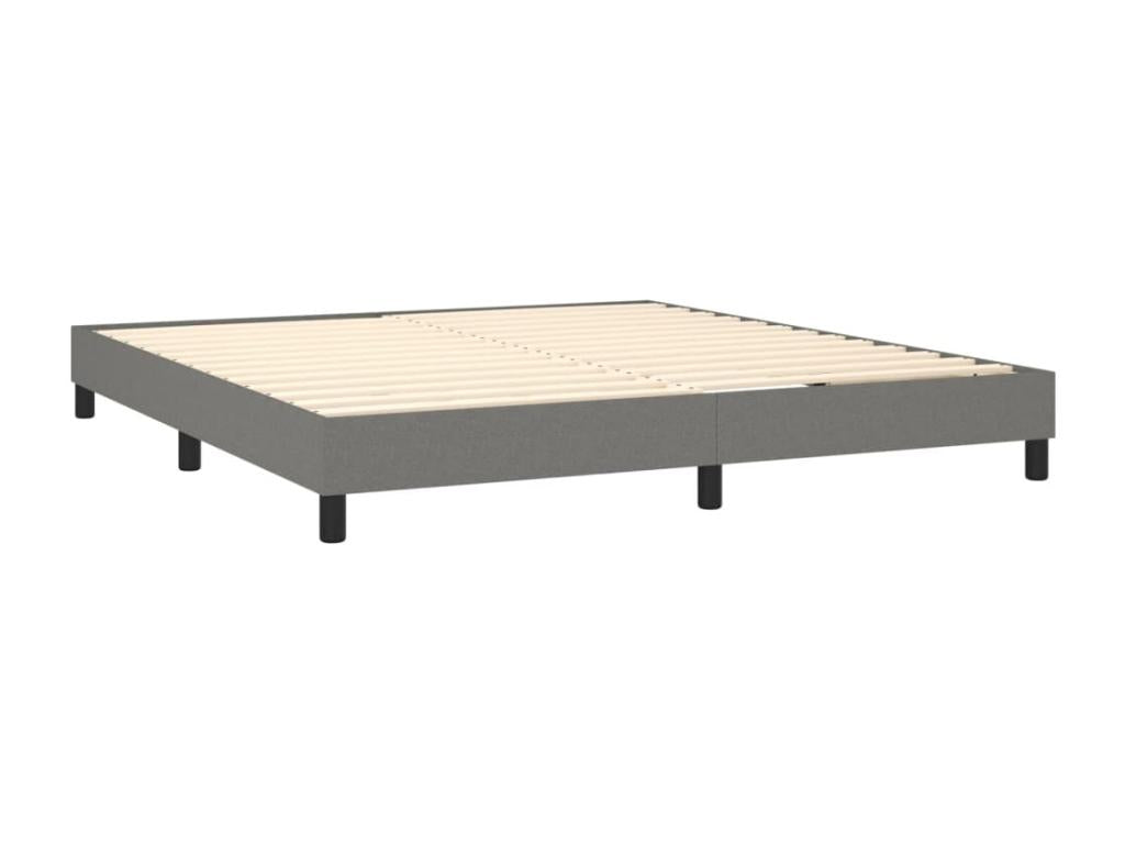 Homzora bed base and mattress with LED lighting, Dark Grey, 180x200 cm