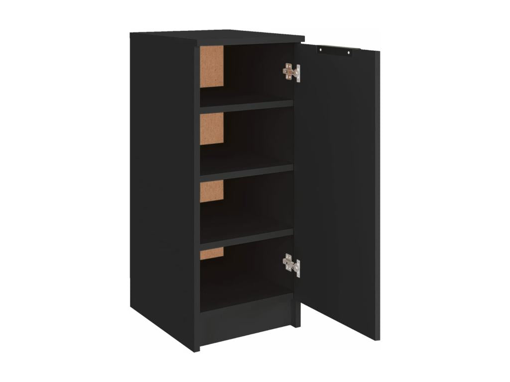 Black shoe cabinet 30x35x70 engineered wood