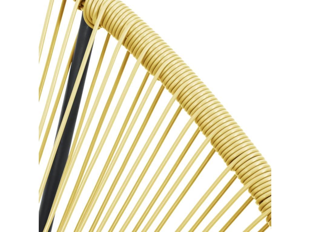 Homzora Outdoor Chair, Wicker Resin, Beige