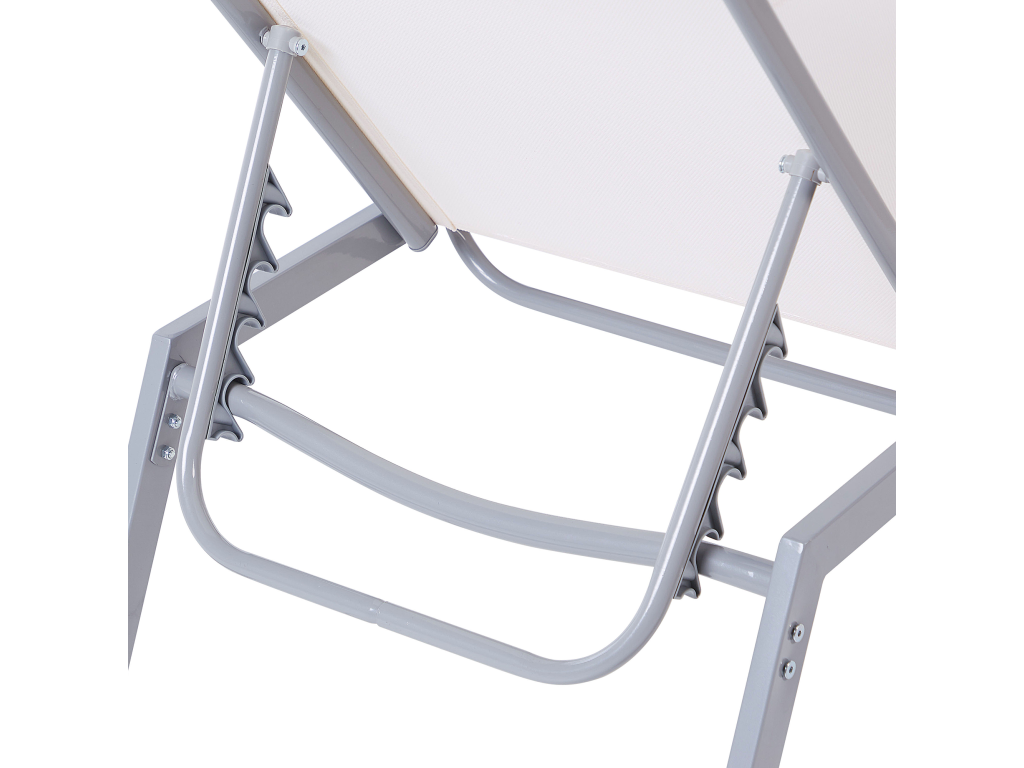 Doucezen White Metal Chaise Lounge