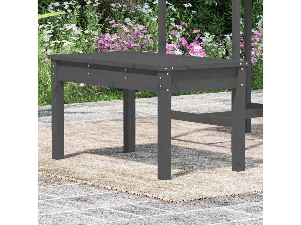 Grey garden bench 80x44x45 cm solid pine wood