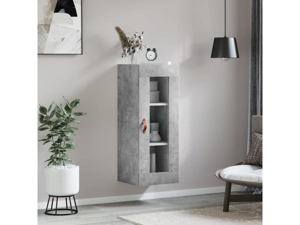 Concrete grey wall cabinet 34.5x34x90 cm