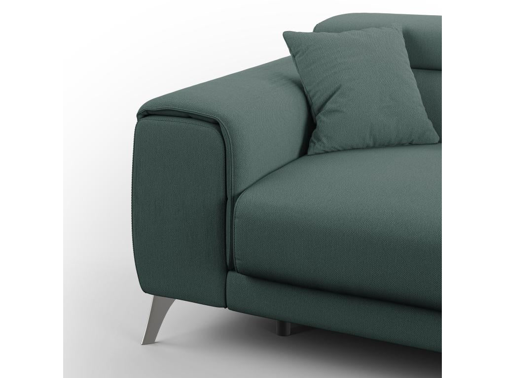Doucezen Sofa with sliding seats in soft, stain-resistant fabric T05 215 cm green