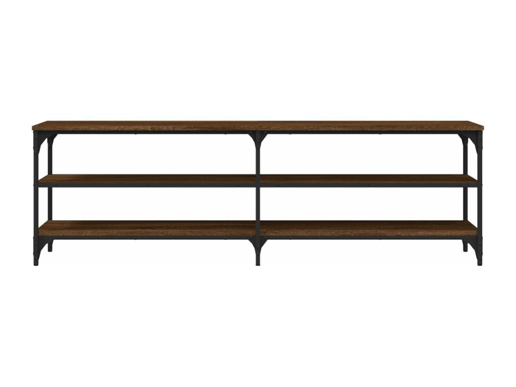 Brown oak TV stand, 160x30x50 cm, engineered wood