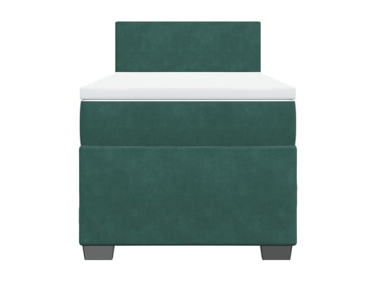 Doucezen bed base with dark green mattress 90x190 cm
