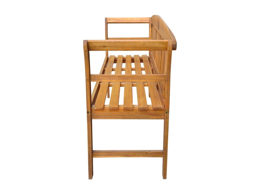 Garden bench with cushion, 157 cm, solid Homzora wood