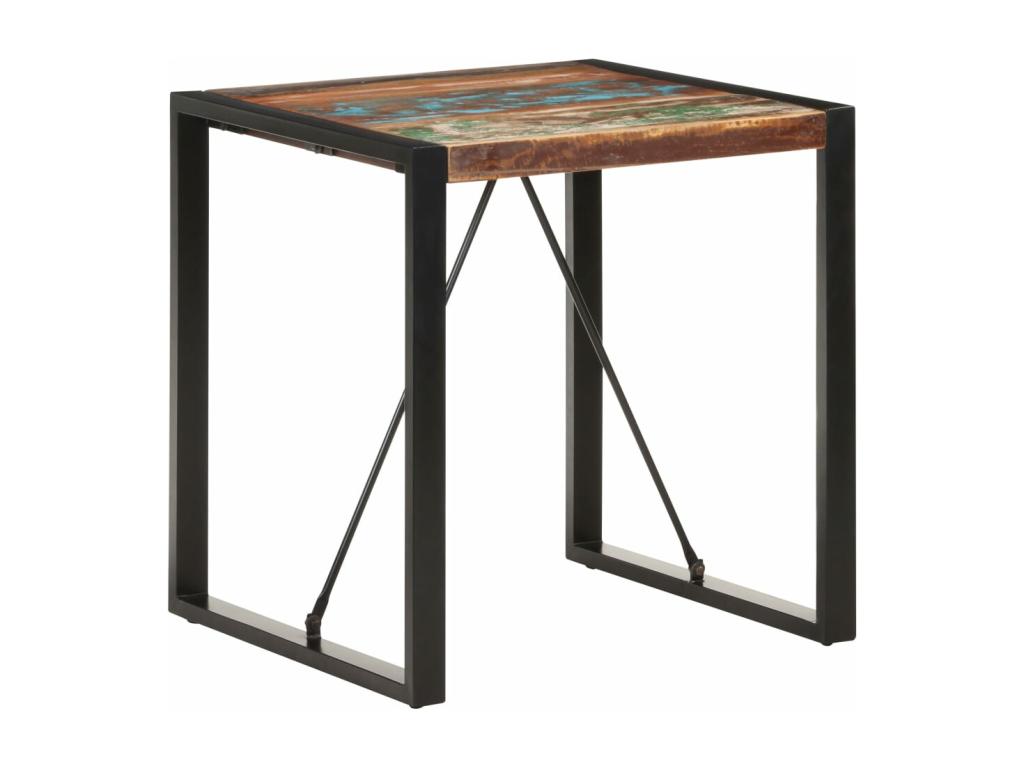 Dining table 70x70x75 cm Solid reclaimed wood