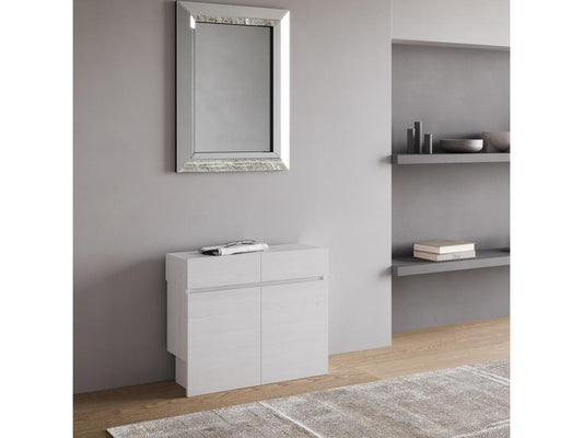 Lower bench and extendable interior bench 26x72/300 cm Evolve White Ash with internal extensions