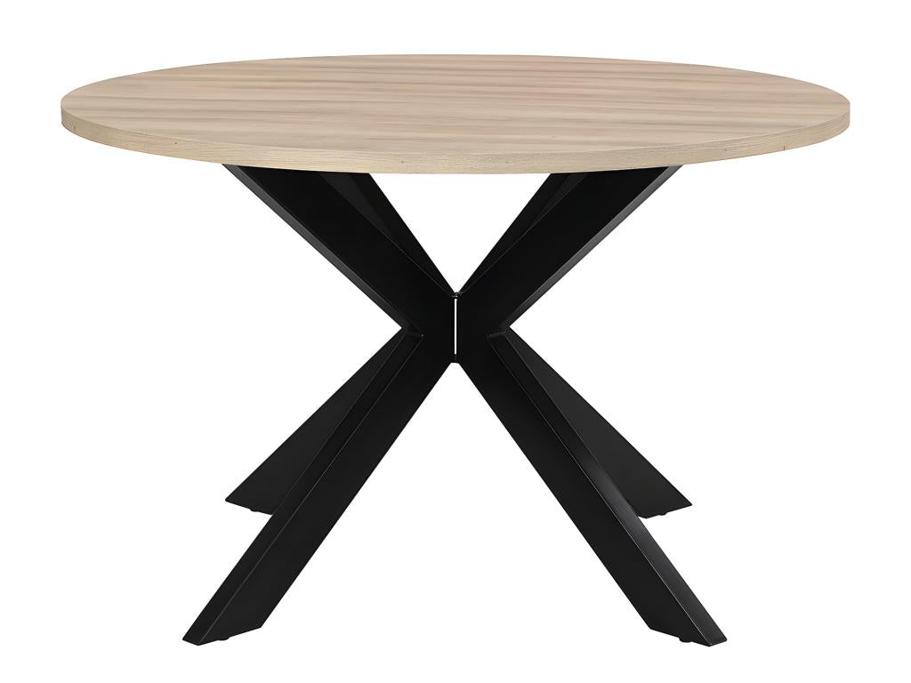 Homzora Dining Table - 4 people - MDF / Metal - Oak and Black