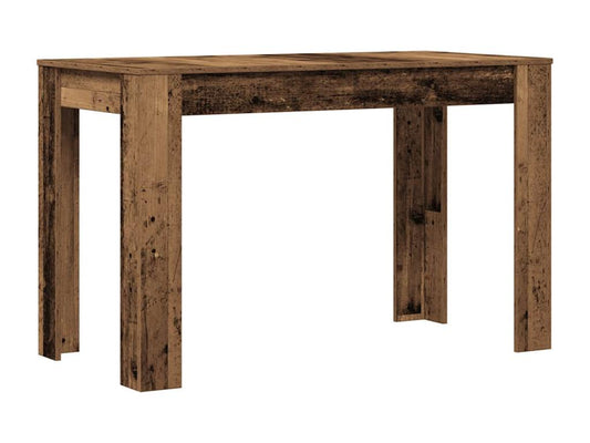 Dining table in aged wood, 120x60x76 cm, engineered wood