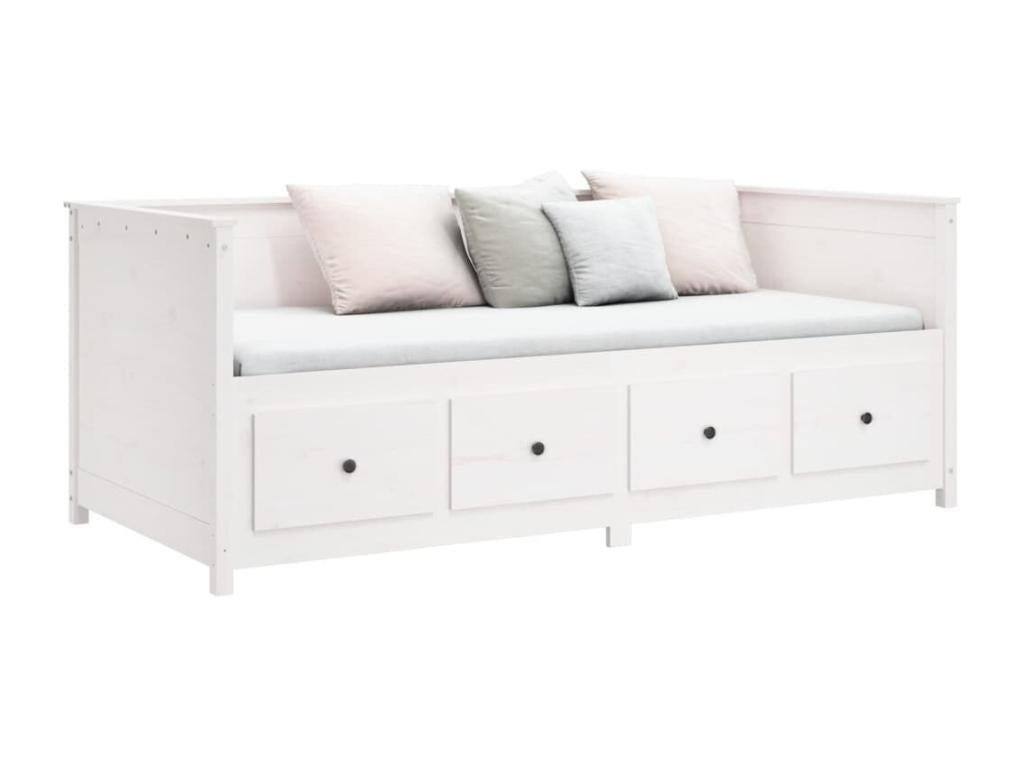 White daybed 80x200 cm Solid pine wood