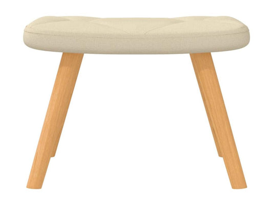 Rocking chair with footrest, cream fabric