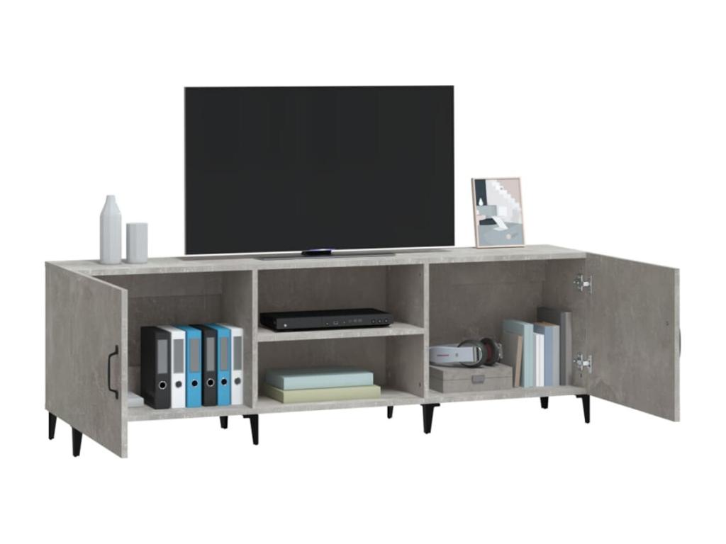 Concrete grey TV stand 150x30x50 cm engineered wood