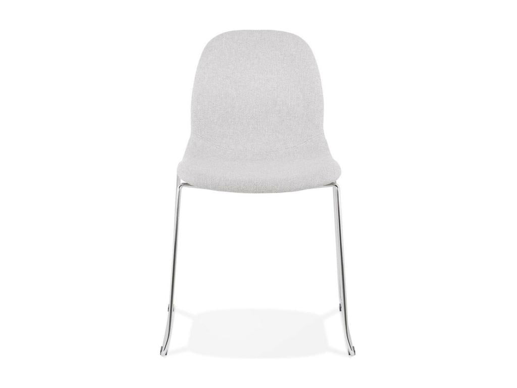 Doucezen Designer Fabric Chair 85cm Grey / Chrome