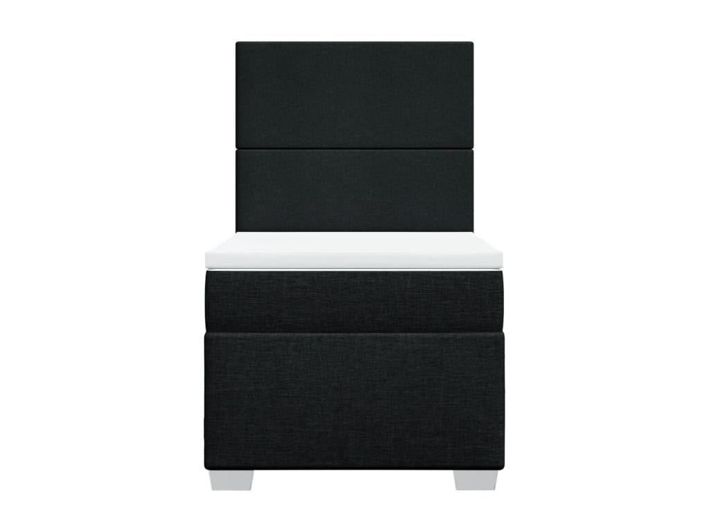 Doucezen bed base with black mattress 90x200 cm fabric