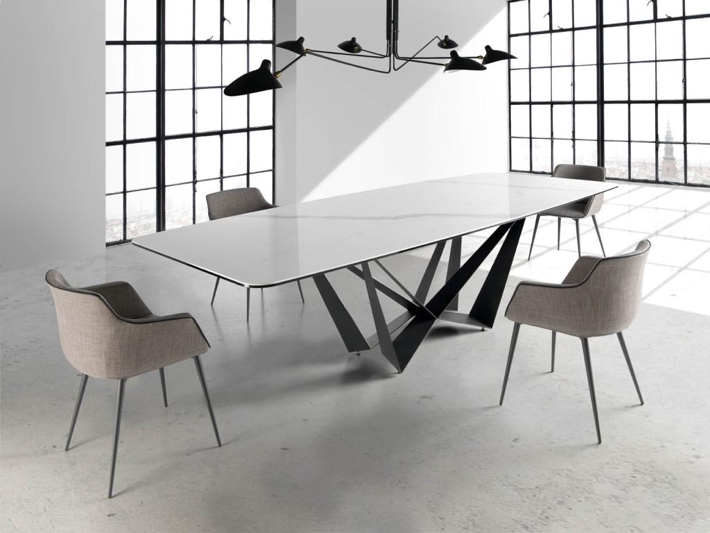 Doucezen fabric chair with steel legs - Set of 2 - Doucezen color 91