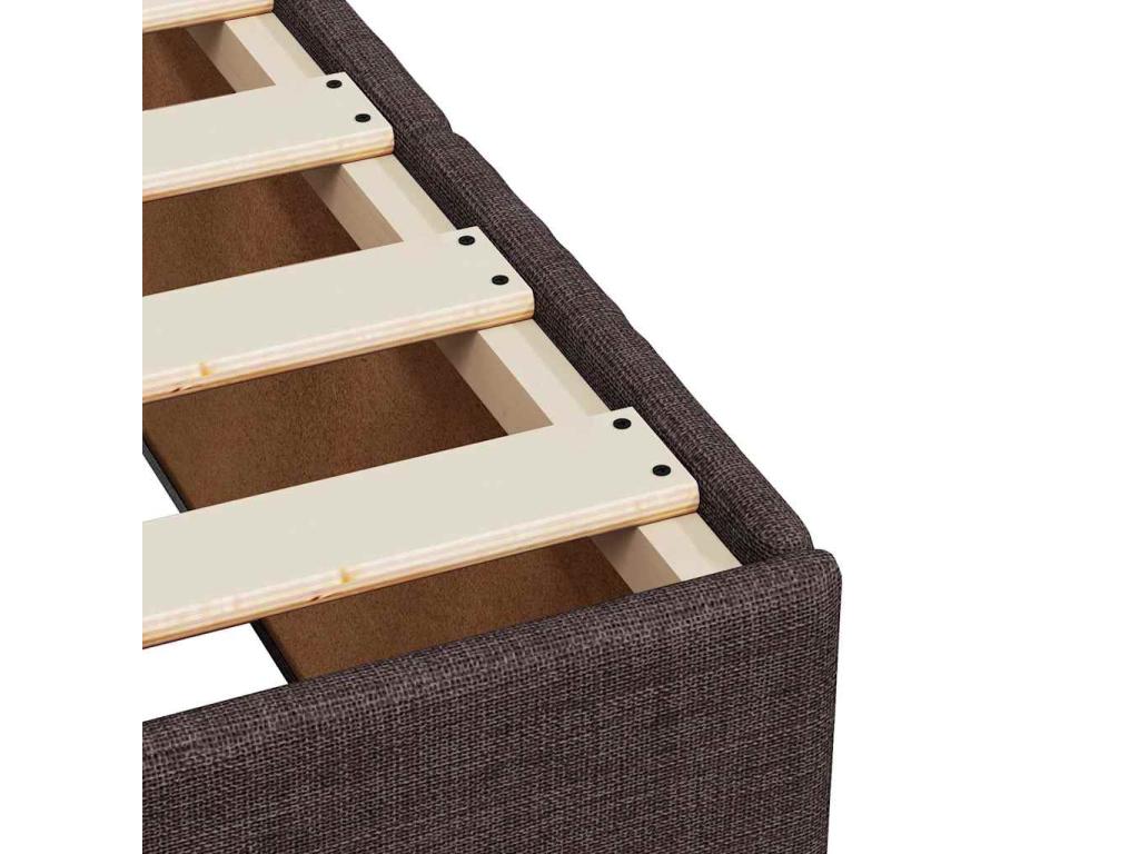 Doucezen bed base with dark brown mattress 120x200 cm