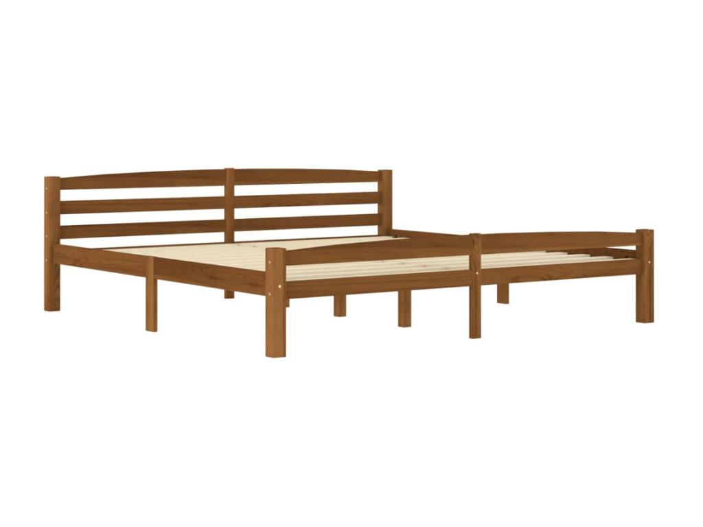 Honey brown bed, solid pine wood, 180x200