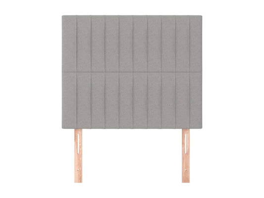 2-piece headboard set, light grey, 80x5x78/88 cm, fabric