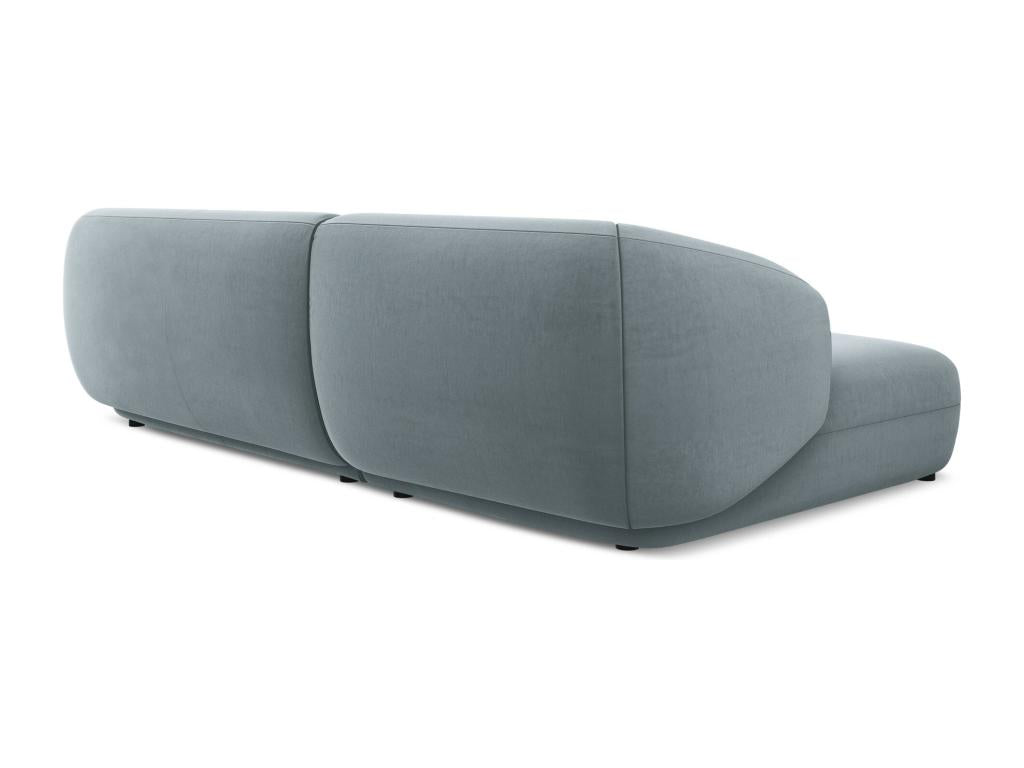 Doucezen Modular Left-Hand Facing 3-Seater Corner Sofa in Velvet - Light Blue