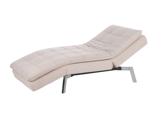 Homzora Beige Velvet Chaise Longue Homzoraétrique