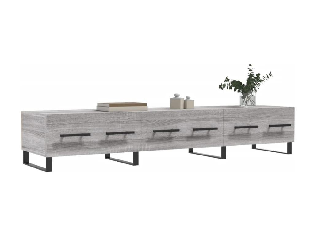 Homzora TV stand, grey, 150x36x30 cm, engineered wood