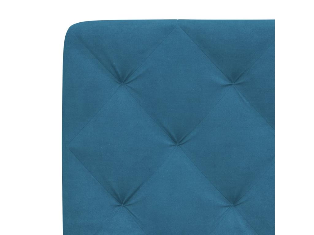Bed with blue mattress 120x200 velvet