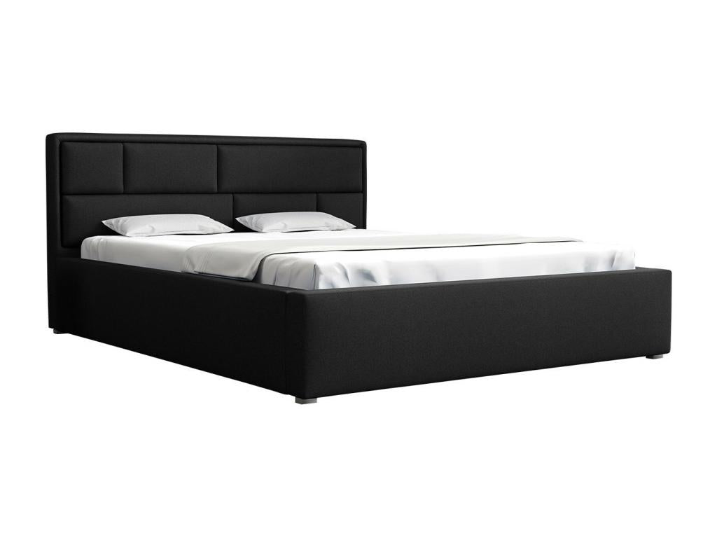 Doucezen 104 Unique Black Bed 120x200 Upholstered Slatted Base to Doucezen 140x223x93cm