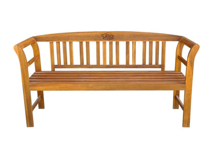 Garden bench with cushion, 157 cm, solid Homzora wood