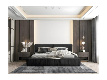 160x200cm black storage bed - Homzora Collection