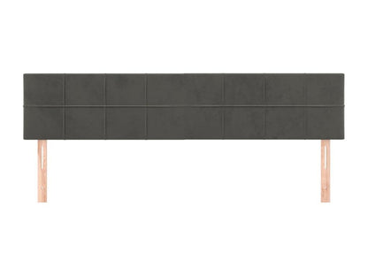 2-piece headboard set, dark grey, 80x5x78/88 cm, velvet
