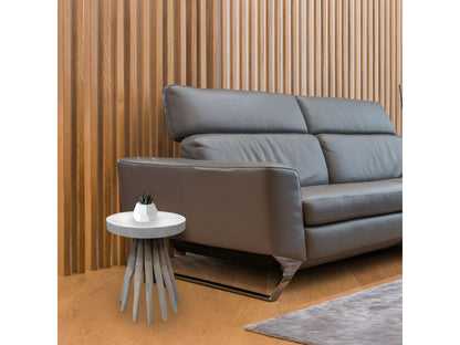 End table with top and legs in grey teak wood - Homzora